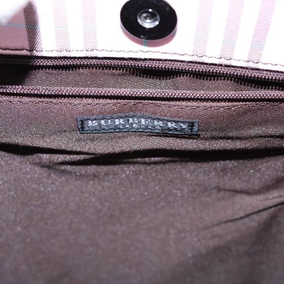 BURBERRY Nova Check Hand Bag Canvas Pink Auth 72132 - Picture 10 of 16